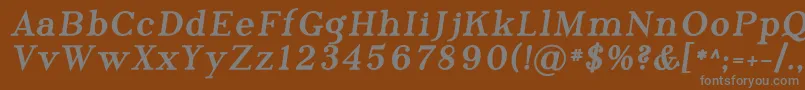 フォントPhosph11 – 茶色の背景に灰色の文字