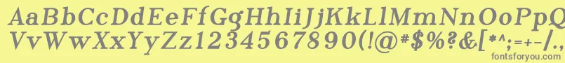 Phosph11 Font – Gray Fonts on Yellow Background