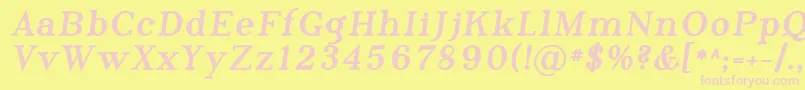 Phosph11-Schriftart – Rosa Schriften auf gelbem Hintergrund