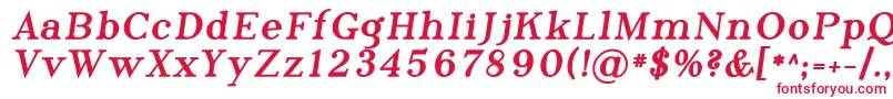 Czcionka Phosph11 – czerwone czcionki