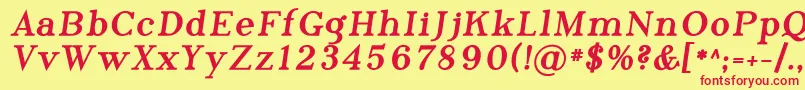 Phosph11 Font – Red Fonts on Yellow Background