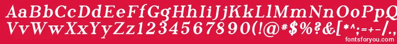 フォントPhosph11 – 赤い背景に白い文字