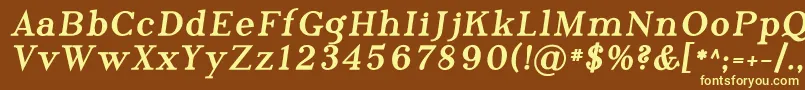 Шрифт Phosph11 – жёлтые шрифты на коричневом фоне