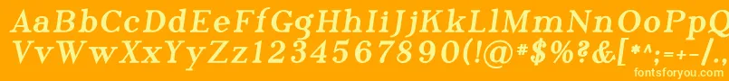 Phosph11 Font – Yellow Fonts on Orange Background