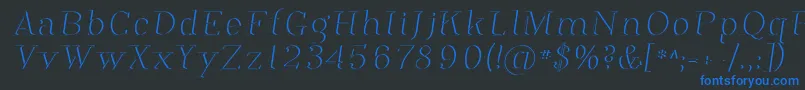 Phosph12 Font – Blue Fonts on Black Background