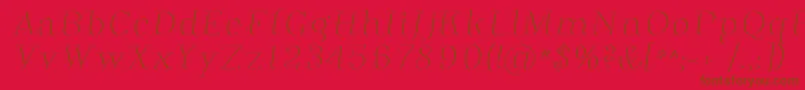 Phosph12 Font – Brown Fonts on Red Background