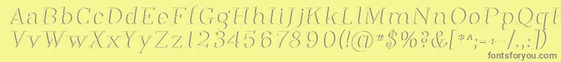 Phosph12 Font – Gray Fonts on Yellow Background