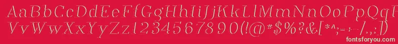 フォントPhosph12 – 赤い背景に緑の文字