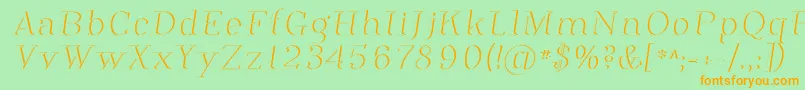Phosph12 Font – Orange Fonts on Green Background