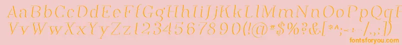 Phosph12 Font – Orange Fonts on Pink Background