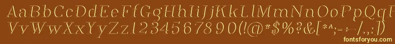 Phosph12 Font – Yellow Fonts on Brown Background
