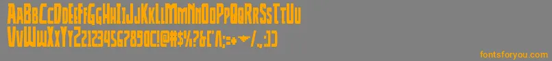 Thunderhawkcond Font – Orange Fonts on Gray Background