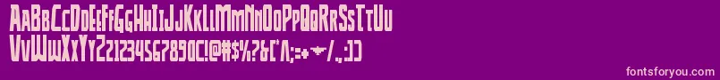 Thunderhawkcond Font – Pink Fonts on Purple Background