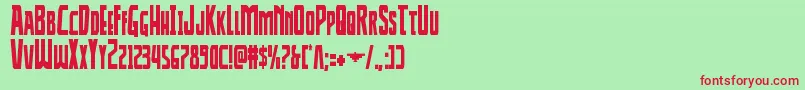 Thunderhawkcond Font – Red Fonts on Green Background