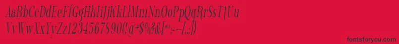 フォントPhosph13 – 赤い背景に黒い文字