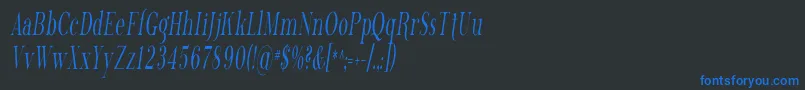 Phosph13-Schriftart – Blaue Schriften auf schwarzem Hintergrund