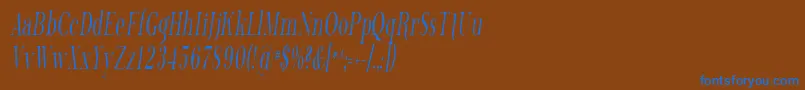 フォントPhosph13 – 茶色の背景に青い文字