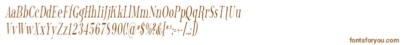 Fonte Phosph13 – fontes marrons em um fundo branco