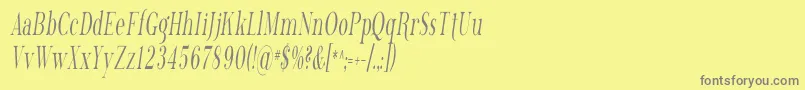 Phosph13 Font – Gray Fonts on Yellow Background