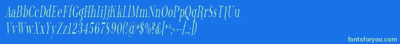 Phosph13 Font – Green Fonts on Blue Background