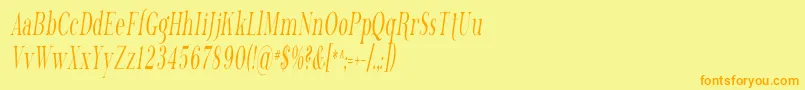 Phosph13 Font – Orange Fonts on Yellow Background