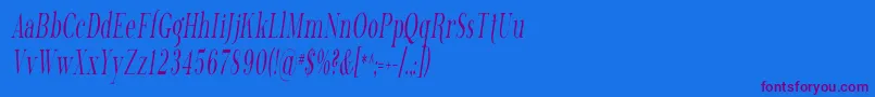 Phosph13 Font – Purple Fonts on Blue Background