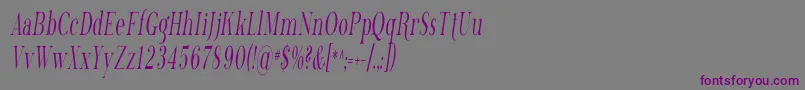 フォントPhosph13 – 紫色のフォント、灰色の背景