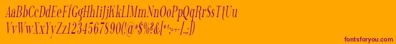 Phosph13-fontti – violetit fontit oranssilla taustalla