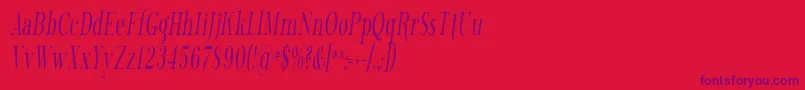 Police Phosph13 – polices violettes sur fond rouge