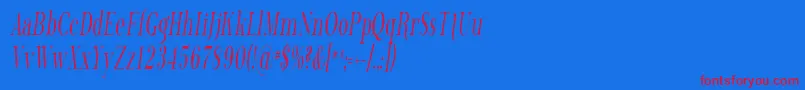 Phosph13-fontti – punaiset fontit sinisellä taustalla