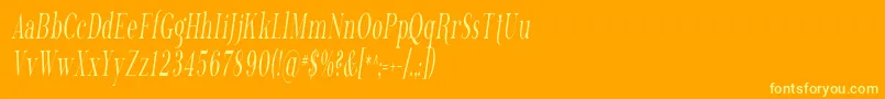 Phosph13 Font – Yellow Fonts on Orange Background