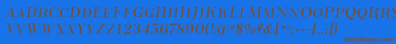 Phoss    Font – Brown Fonts on Blue Background