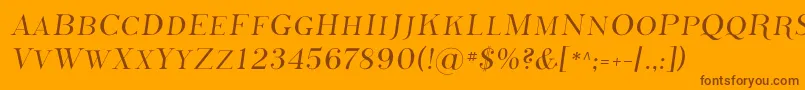 Phoss    Font – Brown Fonts on Orange Background