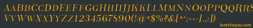 フォントPhoss    – 黒い背景にオレンジの文字