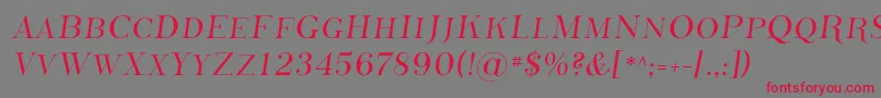 Phoss    Font – Red Fonts on Gray Background