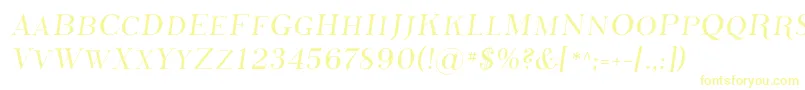 Phoss   -Schriftart – Gelbe Schriften auf weißem Hintergrund