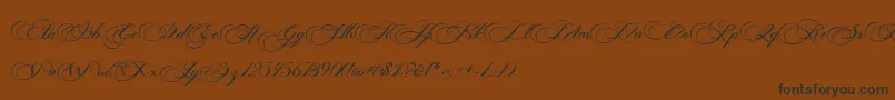 Photograph Script Free Personal  Font – Black Fonts on Brown Background