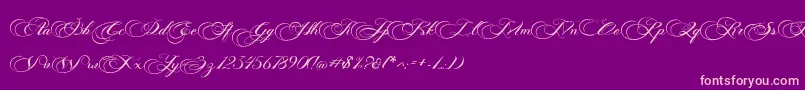 fuente Photograph Script Free Personal  – Fuentes Rosadas Sobre Fondo Morado