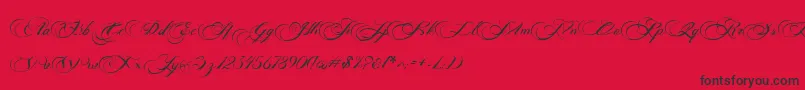 Шрифт Photograph Script Free Personal  – чёрные шрифты на красном фоне