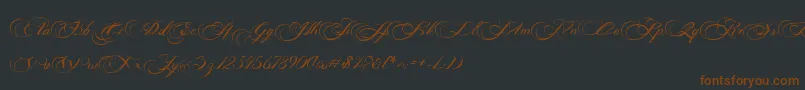 Photograph Script Free Personal -Schriftart – Braune Schriften auf schwarzem Hintergrund