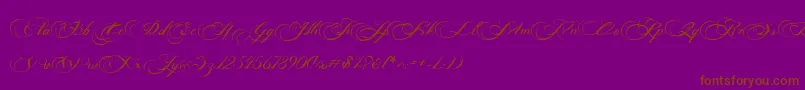 fuente Photograph Script Free Personal  – Fuentes Marrones Sobre Fondo Morado