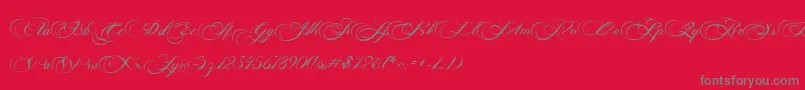 Photograph Script Free Personal  Font – Gray Fonts on Red Background