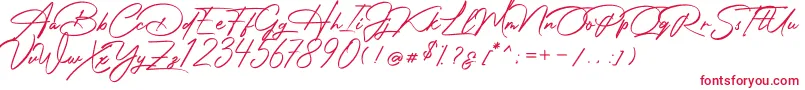 Police Photograph Signature – polices rouges sur fond blanc