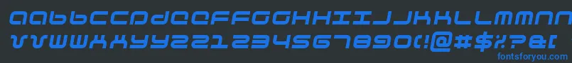 phuturai Font – Blue Fonts on Black Background