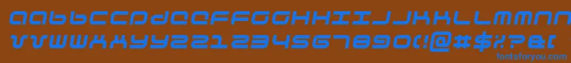 phuturai Font – Blue Fonts on Brown Background