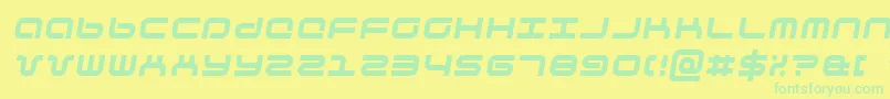 phuturai Font – Green Fonts on Yellow Background