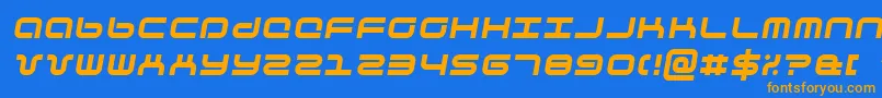 phuturai Font – Orange Fonts on Blue Background