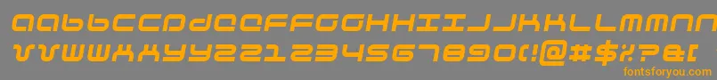 フォントphuturai – オレンジの文字は灰色の背景にあります。
