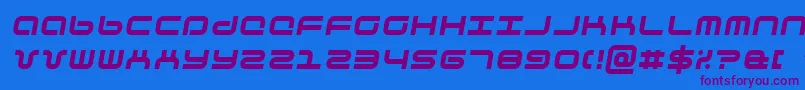 phuturai-Schriftart – Violette Schriften auf blauem Hintergrund