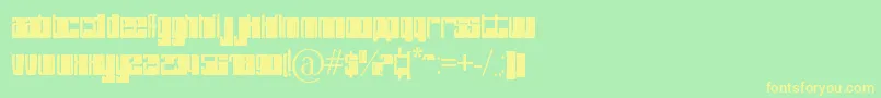 PHuture Font – Yellow Fonts on Green Background